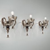 Бра из дымчатого стекла