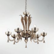 Подвесная люстра из дымчатого стекла