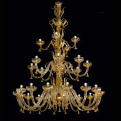 Подвесная люстра с позолотой