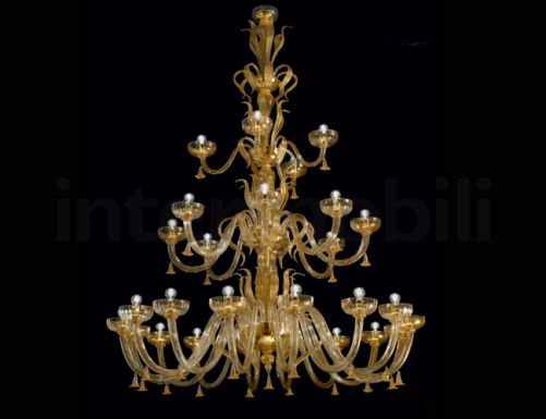 Подвесная люстра с позолотой