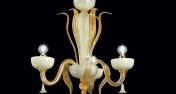 Подвесная люстра с золотистым декором