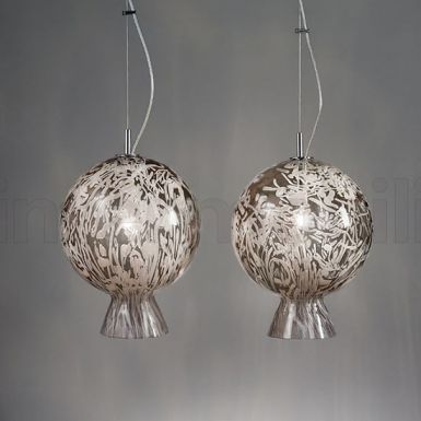 Подвесной светильник дымчатый шар