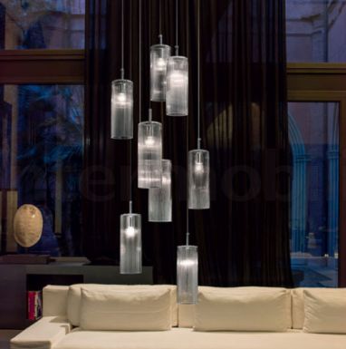 Подвесной светильник «Хрустальный цилиндр»