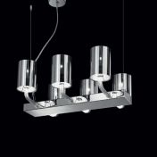 Подвесной светильник с хромированными плафонами