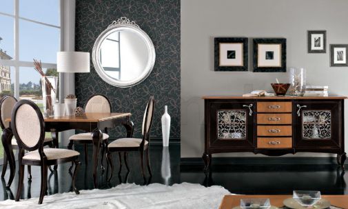 Темная мебель для гостиной.