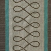 Ткань DIABOLO из коллекции D'Une Rayure A L'Autre с вышивкой