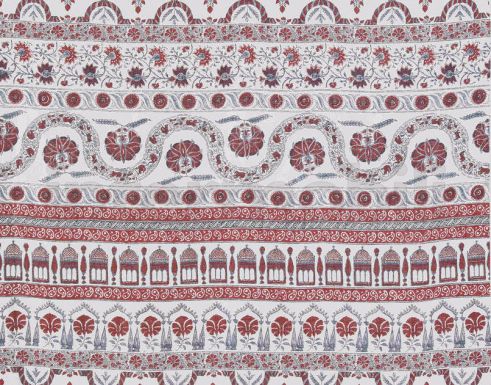 Ткань JAIPUR-RAYURE из коллекции BRAQUENIE в индийских мотивах