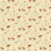 Ткань с изображением животных Deer Park коллекции