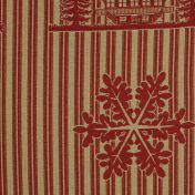 Ткань TOUT SCHUSS из коллекции Au Coin Du Feu с зимним рисунком