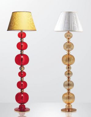 Торшер из цветного стекла