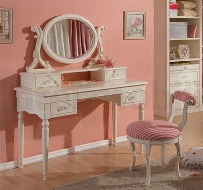 Туалетный столик с овальным зеркалом коллекции CHARLOTTE