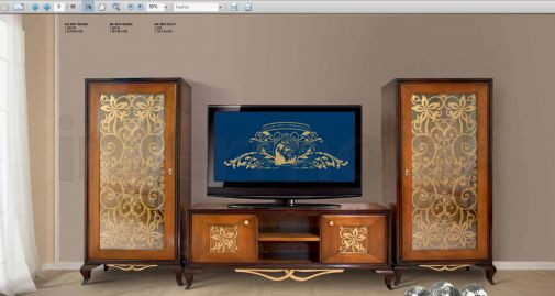 Тумба со стенкой коллекции Manhattan