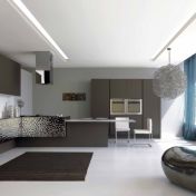 Угловая кухня Сontempora со стальным фасадом