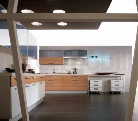 Угловая кухня в современном стиле со встроенной подсветкой из коллекции Trendy