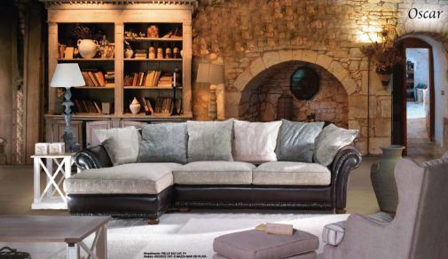 Угловой кожаный диван