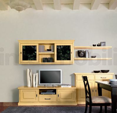 Вместительная модульная стенка для гостиной