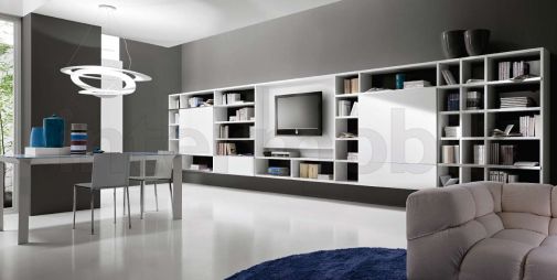 Вместительная подвесная стенка для гостиных от Mercantini