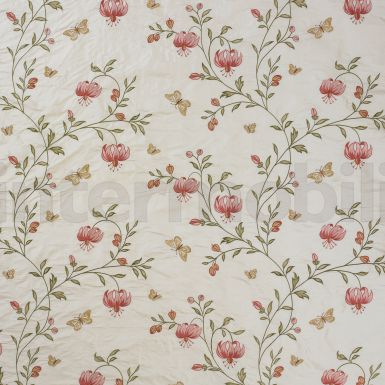 Wild Lily Floral Embroidered Dupion