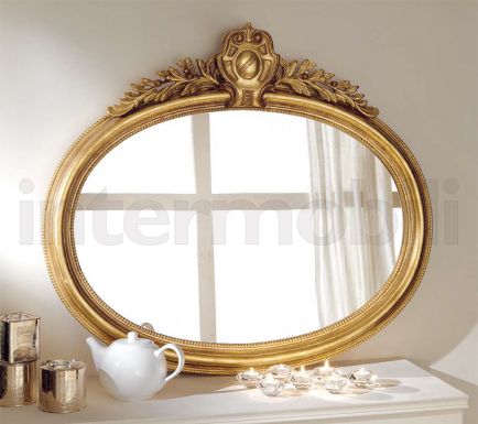 Зеркало с виньеткой на овальной реме