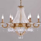 Золотые люстры с подвесками из хрусталя коллекции Ciulli 1902