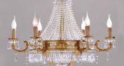 Золотые люстры с подвесками из хрусталя коллекции Ciulli 1902