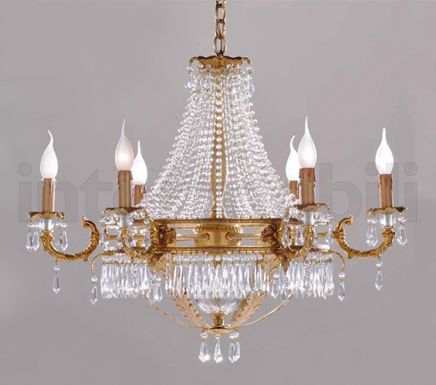 Золотые люстры с подвесками из хрусталя коллекции Ciulli 1902
